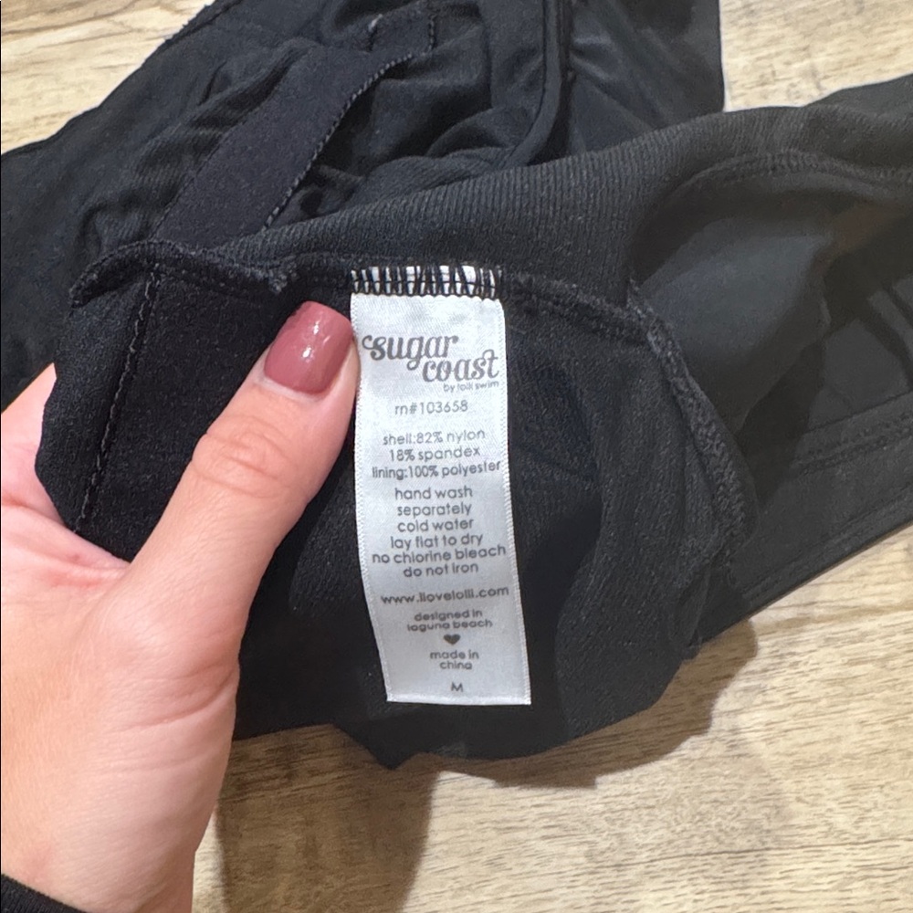 Ruffle Black One-Piece Swimsuit - Picture 5 of 5